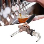 Omabeta G5/8 Thread Adjustable Beer Tap Faucet Bronze Color Equipment Stainless Steel 3 Tap Draft Beer Tower with Handle Beer Faucet Rate Regulator Kit for Home