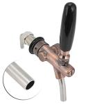 Omabeta G5/8 Thread Adjustable Beer Tap Faucet Bronze Color Equipment Stainless Steel 3 Tap Draft Beer Tower with Handle Beer Faucet Rate Regulator Kit for Home
