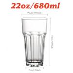 Komost 22oz Plastic Beer Mugs Set of 2, Reusable Water Drinking Glasses for Party Bar Home Hotel, Perfect for Beer Cocktail Juice Beverages