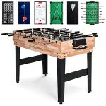 Best Choice Products 10-in-1 Combo Game Table Set w/Hockey, Foosball, Pool, Shuffleboard, Ping Pong, Checkers, Bowling, and Backgammon - Natural
