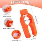 6-Pack Plastic Bottle Cap Opener, 3-in-1 Multi-Purpose Gripper Water Bottle Opener for Arthritic Hands, Easy-Twist Jar Opener Tool for Kitchen, Camping & Outdoor Use (Orange, Blue, White)