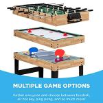 Best Choice Products 10-in-1 Combo Game Table Set w/Hockey, Foosball, Pool, Shuffleboard, Ping Pong, Checkers, Bowling, and Backgammon - Natural