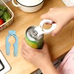 6-Pack Plastic Bottle Cap Opener, 3-in-1 Multi-Purpose Gripper Water Bottle Opener for Arthritic Hands, Easy-Twist Jar Opener Tool for Kitchen, Camping & Outdoor Use (Orange, Blue, White)