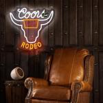 ADS JIE Western Decor Cowboy Neon Sign - 9 Brightness Adjustments Usb Powered, Cow Skull Light, Sign Beer, Bar Club Bull Led Wall Decor