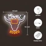 ADS JIE Western Decor Cowboy Neon Sign - 9 Brightness Adjustments Usb Powered, Cow Skull Light, Sign Beer, Bar Club Bull Led Wall Decor