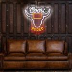 ADS JIE Western Decor Cowboy Neon Sign - 9 Brightness Adjustments Usb Powered, Cow Skull Light, Sign Beer, Bar Club Bull Led Wall Decor