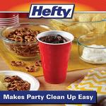 Hefty Disposable Plastic Cups, Red, 9 Ounce, 50 Count (Pack of 12), 600 Total