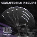 Homall Gaming Chair, Video Game Chair with Footrest and Massage Lumbar Support, Ergonomic Computer Chair Height Adjustable with Swivel Seat and Headrest (Dark Black)