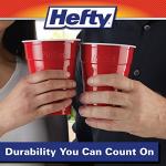 Hefty Disposable Plastic Cups, Red, 9 Ounce, 50 Count (Pack of 12), 600 Total