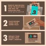 Boveda for Cigars/Tobacco | 69% RH Humidity Control Packs | Size Large for Use with Up to 25-100 Cigars | Patented Technology For Cigar Humidors | 4-count Resealable Bag