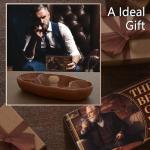 Walnut Wooden Cigar & Tobacco Pipe Ashtray with Cork Knocker – Dual Rest Smoking Pipe Ashtray for Smokers Indoor Outdoor – Handcrafted Rustic Wood Ash Tray Gift for Men