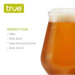 True IPA Beer Glasses, Clear Pint Glasses for IPAs, Pilsners, Pale Ales, Stouts, Game Night, Beer Gifts for Men, BBQ Outdoor Party, Holiday, Stylish Home Bar Glassware, 16 oz, Set of 4