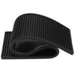 FUNSUEI 4 PCS 6 x 24 Inch Black Rubber Bar Mats, Rubber Bar Service Spill Mat, Non Slip Bar Top Mat, PVC Bar Drink Pad for Home Kitchen, Pubs, Restaurants