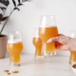 True IPA Beer Glasses, Clear Pint Glasses for IPAs, Pilsners, Pale Ales, Stouts, Game Night, Beer Gifts for Men, BBQ Outdoor Party, Holiday, Stylish Home Bar Glassware, 16 oz, Set of 4