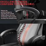LEMBERI Big and Tall Gaming Chair 400lb Weight Capacity,Gamer Chairs for Adults,Video Game Chair wth Footrest,Racing Style Computer Gamer Chair with Headrest and Lumbar Support (Gray)