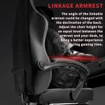 LEMBERI Big and Tall Gaming Chair 400lb Weight Capacity,Gamer Chairs for Adults,Video Game Chair wth Footrest,Racing Style Computer Gamer Chair with Headrest and Lumbar Support (Gray)