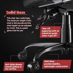 LEMBERI Big and Tall Gaming Chair 400lb Weight Capacity,Gamer Chairs for Adults,Video Game Chair wth Footrest,Racing Style Computer Gamer Chair with Headrest and Lumbar Support (Gray)