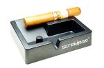 Screwpop 3Way Cigar Ashtray, Cigarillos and Pipes Built from Ultra-Strong Industrial Grade Black Melamine