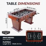 Hathaway Millenium Pro Series 55 inch Foosball Table Adult Size for Family Rec Room - With Smooth Playfield, Dual Abacus Scoring, Auto Ball Return, Sturdy Leg Levelers & Foosball Balls – Mahogany