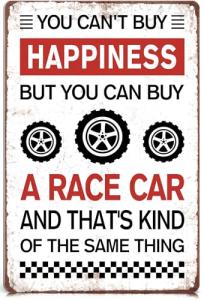 ALREAR Garage Signs - F1 Race Car Posters for Man Cave Decor - Funny Metal Sign Vintage Cars Room Decor for Boys - Racing Gifts for Men 12x8 Inch