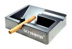 Screwpop 3Way Cigar Ashtray, Cigarillos and Pipes Built from Ultra-Strong Industrial Grade Black Melamine