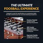 Hathaway Millenium Pro Series 55 inch Foosball Table Adult Size for Family Rec Room - With Smooth Playfield, Dual Abacus Scoring, Auto Ball Return, Sturdy Leg Levelers & Foosball Balls – Mahogany