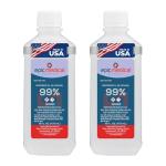 99% Isopropyl Alcohol 16 oz. Bottle, General Purpose Cleaner for Glass and PCB, Technical Grade, Alcohol for Nails (2)