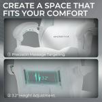 Dowinx Big and Tall Gaming Chair, Suede Fabric Game Chair with Pocket Spring Cushion, High Back Gamer Chair Ergonomic with Footrest for Adults Office, 440LBS, White