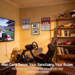 ALREAR Garage Signs - F1 Race Car Posters for Man Cave Decor - Funny Metal Sign Vintage Cars Room Decor for Boys - Racing Gifts for Men 12x8 Inch