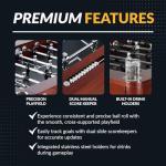 Hathaway Millenium Pro Series 55 inch Foosball Table Adult Size for Family Rec Room - With Smooth Playfield, Dual Abacus Scoring, Auto Ball Return, Sturdy Leg Levelers & Foosball Balls – Mahogany