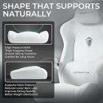 Dowinx Big and Tall Gaming Chair, Suede Fabric Game Chair with Pocket Spring Cushion, High Back Gamer Chair Ergonomic with Footrest for Adults Office, 440LBS, White