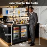 BODEGACOOLER Back Bar Cooler,7.7 Cu.ft Commercial Beverage Refrigerator with 2 Sliding Glass Doors, Stainless Top,Beverage Fridge Perfect for Beer,Wine,Soda,DOE Approved