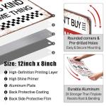 ALREAR Garage Signs - F1 Race Car Posters for Man Cave Decor - Funny Metal Sign Vintage Cars Room Decor for Boys - Racing Gifts for Men 12x8 Inch