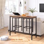 Industrial Bar Table and Stool Set for Small Spaces