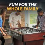 Hathaway Millenium Pro Series 55 inch Foosball Table Adult Size for Family Rec Room - With Smooth Playfield, Dual Abacus Scoring, Auto Ball Return, Sturdy Leg Levelers & Foosball Balls – Mahogany