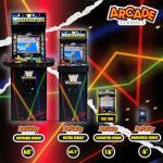 Arcade Classics Pac Man Jr Series Free Standing Machine, 3 Games, 8" Liquid Crystal Screen - Arcade Game for Basements, Garages, or Game Rooms