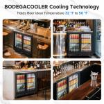 BODEGACOOLER Back Bar Cooler,7.7 Cu.ft Commercial Beverage Refrigerator with 2 Sliding Glass Doors, Stainless Top,Beverage Fridge Perfect for Beer,Wine,Soda,DOE Approved