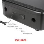 AIWA Exos Home Speaker, Premium 30W RMS Sound System with CD Player, Bluetooth Connectivity, FM Radio, Optical Digital Input, Dual 1” Tweeters + Dual 2” Bass Units, IR Remote Control