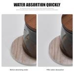 Hoewina 6Pcs Drink Coasters with Holder, Marble Style Ceramic Drink Coaster, Absorbent Coasters Set Suitable for Kinds of Cups, Modern Style Coasters for Coffee Table, 4 Inches（Blue Marble Style）