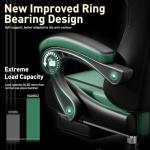 HLDIRECT Gaming Chair, Ergonomic Video Game Seat with 360° Swivel & Lumbar Massage, Computer Chair PU Leather Cushion for Adults Home/Office Use (Black & Green)