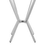 Armen Living Naomi Round Glass and Brushed Stainless Steel Bar Table