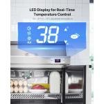 VEVOR Commercial Refrigerator, 28" W Sandwich/Salad Prep Refrigerated Table, Stainless Steel Food Prep Station Fridge with 8 Pan, for Restaurant, Bar, Shop, 7.1 Cu. Ft Refrigerator Single Door, Silver