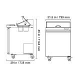 VEVOR Commercial Refrigerator, 28" W Sandwich/Salad Prep Refrigerated Table, Stainless Steel Food Prep Station Fridge with 8 Pan, for Restaurant, Bar, Shop, 7.1 Cu. Ft Refrigerator Single Door, Silver