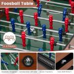 GYMAX Multi Game Table, 54 Inch Foosball & Billiards 2-in-1 Swivel Combo Game Table, Space-Saving, Premium Material, All Accessories Included for Home Game Room Office