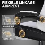 GTPLAYER Gaming Chair, Fabric Computer Office Chair with Pocket Spring Cushion, Ergonomic Office and Gaming, Video Gaming Chair with Linkage Armrests, High Back Desk Chair with Adjustable Recliner