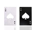 Gadgetime USA 2 piece set black and Silver Poker Card Beer Bottle Opener, Poker Card Cap Opener For Beer, Soda, Bottles