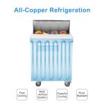 JINSONG 28" Refrigerator Sandwich & Salad Prep Table, Stainless Steel Refrigerated Food Prep Station, 7.4 cu. ft with Cutting Board and 12 Pans for Restaurants, Bar, Shops, etc