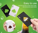 Gadgetime USA 2 piece set black and Silver Poker Card Beer Bottle Opener, Poker Card Cap Opener For Beer, Soda, Bottles