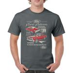 Ford Falcon Retro Poster Men's Graphic Short Sleeve T-Shirt - 1960s-70s Muscle Car Classic Ride Design Large Charcoal
