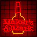 Maker Mark Whiskey Neon Sign for Wall Decor Bar Neon Sign for Man Cave Neon Led Sign Dimmable Neon Light Up Sign for Beer Bar Pub Business Man Cave Club Party Gift